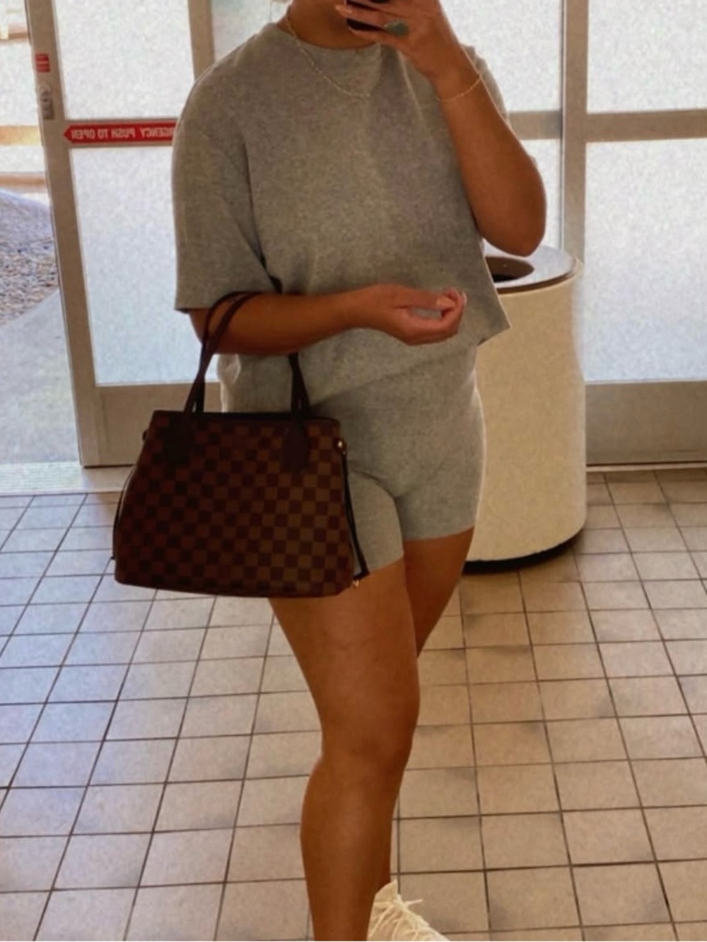 Gray Two-Piece Cotton Set